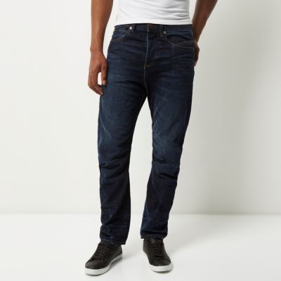 Dark blue wash Curtis slouch jeans